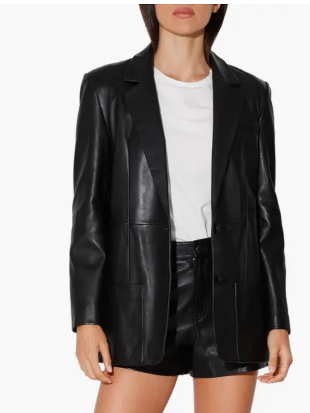 NWOT Walter Baker Black 100% Lamb Leather Blazer Size XL - Picture 15 of 16